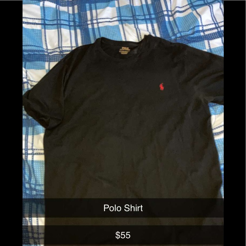 Large Black Polo Shirt